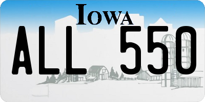 IA license plate ALL550