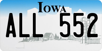 IA license plate ALL552