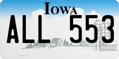 IA license plate ALL553