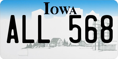 IA license plate ALL568
