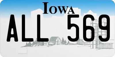 IA license plate ALL569