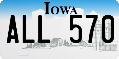 IA license plate ALL570