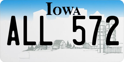 IA license plate ALL572