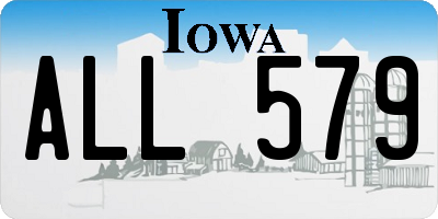 IA license plate ALL579