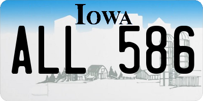 IA license plate ALL586