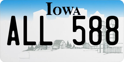 IA license plate ALL588