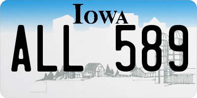 IA license plate ALL589