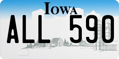 IA license plate ALL590