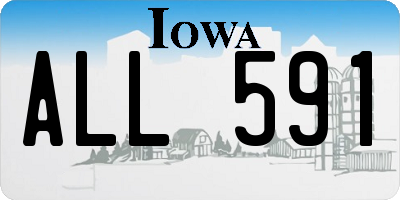 IA license plate ALL591