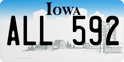 IA license plate ALL592