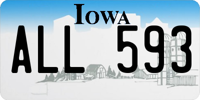 IA license plate ALL593