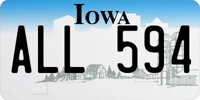 IA license plate ALL594