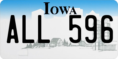 IA license plate ALL596