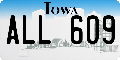 IA license plate ALL609