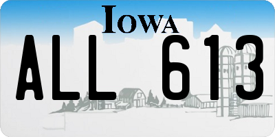 IA license plate ALL613