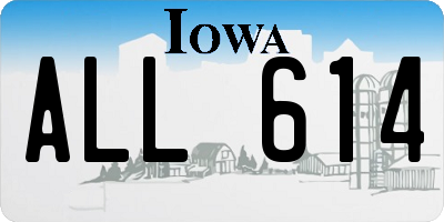 IA license plate ALL614