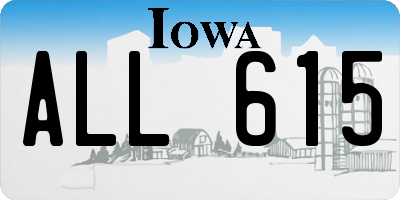 IA license plate ALL615