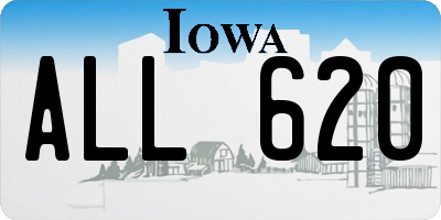 IA license plate ALL620