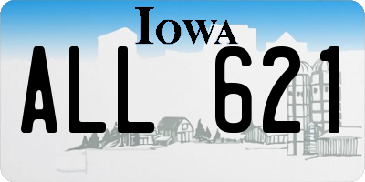 IA license plate ALL621