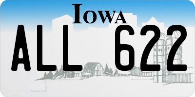 IA license plate ALL622