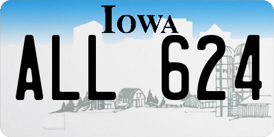 IA license plate ALL624