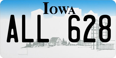 IA license plate ALL628