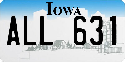 IA license plate ALL631