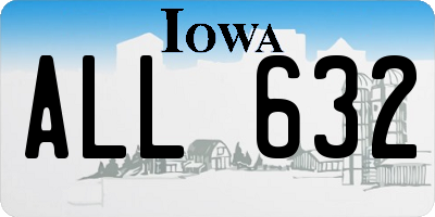 IA license plate ALL632