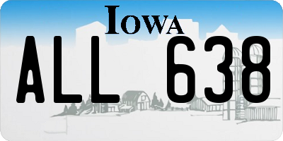 IA license plate ALL638