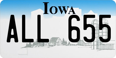 IA license plate ALL655