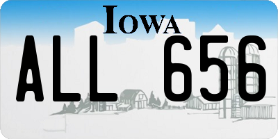 IA license plate ALL656