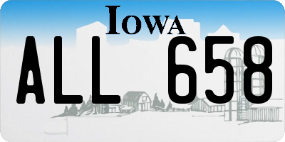IA license plate ALL658