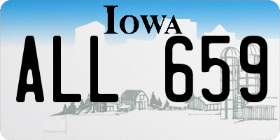 IA license plate ALL659