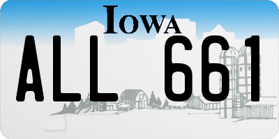 IA license plate ALL661