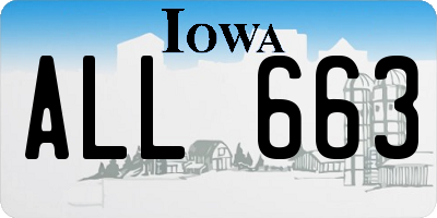 IA license plate ALL663
