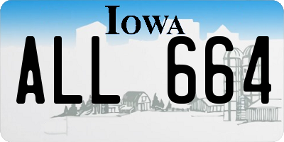 IA license plate ALL664