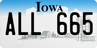 IA license plate ALL665