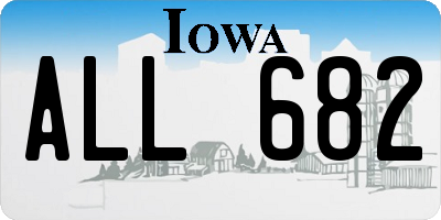 IA license plate ALL682