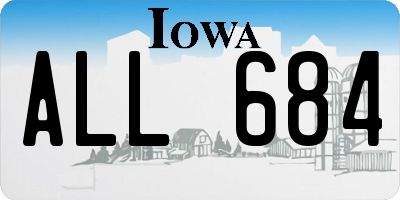 IA license plate ALL684