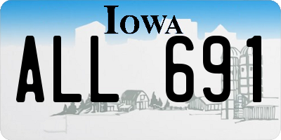 IA license plate ALL691
