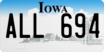 IA license plate ALL694