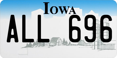 IA license plate ALL696