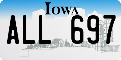IA license plate ALL697