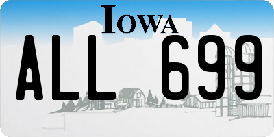 IA license plate ALL699