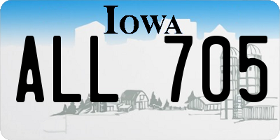 IA license plate ALL705