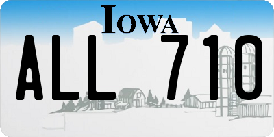 IA license plate ALL710