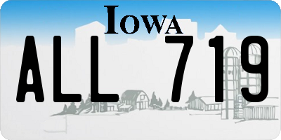 IA license plate ALL719