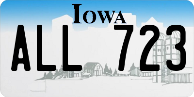 IA license plate ALL723