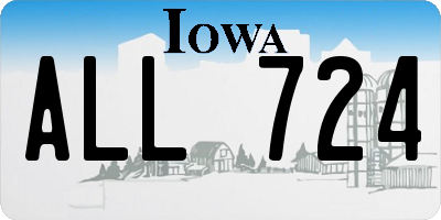IA license plate ALL724