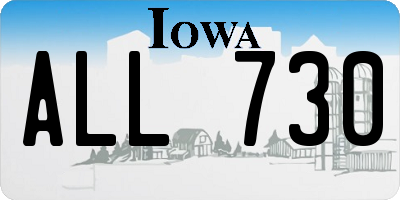 IA license plate ALL730